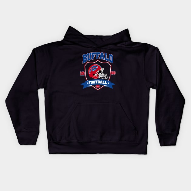 Buffalo Bills Football Team! Kids Hoodie by Grindbising